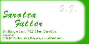 sarolta fuller business card